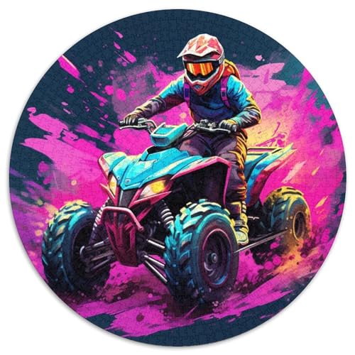 Puzzle für Erwachsene 1000 Teile, farbenfrohes Kunst-Mountainbike, 1000-teiliges Puzzle für Erwachsene für Jugendliche, Lernspiele, Geschenke, 67,5 x 67,5 cm von LGSHENG
