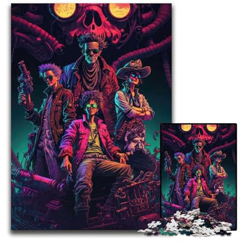 Puzzle für Erwachsene 1000 Teile „The Killer Family“ Unmögliches Puzzle für Erwachsene Ideal für Familienspaß, Entspannung 26x38cm von LGSHENG