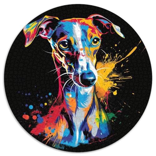 Puzzle für Erwachsene 1000 Whippet 1000-teiliges Puzzle für Erwachsene für Jugendliche Lernspiele Geschenke 67,5 x 67,5 cm von LGSHENG