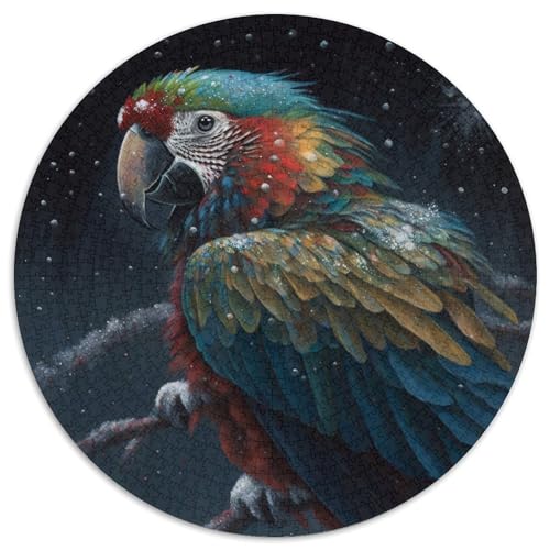 Puzzle mit 1000 Teilen, Art Parrot, Kartonpuzzle, Weihnachten, Halloween, Ostern, Neujahr (67,5 x 67,5 cm) von LGSHENG
