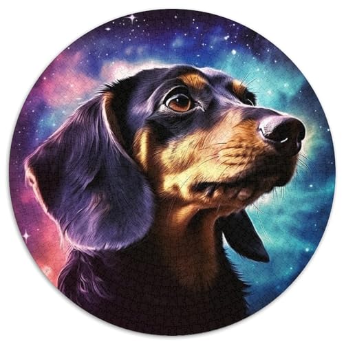 Puzzle mit 1000 Teilen, Galaxie-Chihuahua, Kartonpuzzle, Weihnachten, Halloween, Ostern, Neujahr (67,5 x 67,5 cm) von LGSHENG