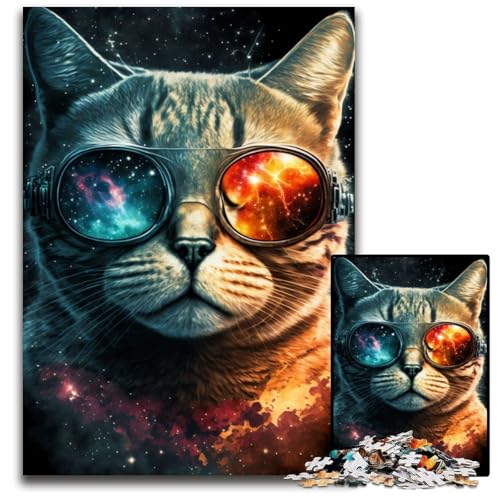 Puzzle mit 1000 Teilen, Galaxie-Katze, anspruchsvolle Puzzles, Spaß für die ganze Familie, Gehirn-Herausforderung, Teenager, 26x38cm Puzzle mit 1000 Teilen, Galaxie-Katze, anspruchsvolle Puzzles, Spaß für die ganze Familie, Gehirn-Herausforderung, Teenager, 26x38cm von LGSHENG