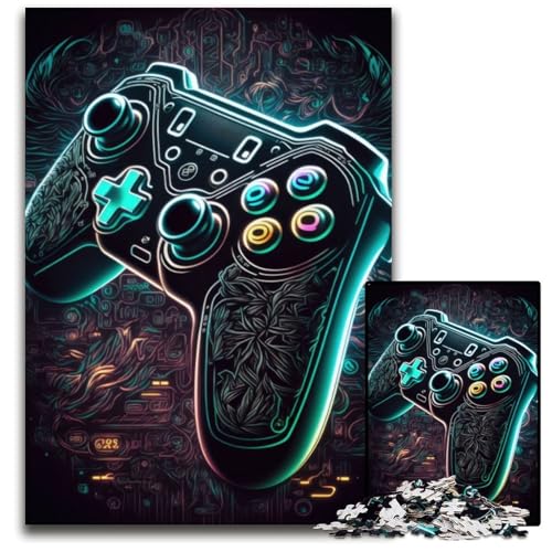 Puzzle mit 1000 Teilen, Gaming-Controller, anspruchsvolle Puzzles, Spaß für die ganze Familie, Gehirn-Herausforderung, Teenager, 26x38cm von LGSHENG