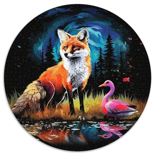 Puzzle mit 1000 Teilen, Tierfüchse, Kartonpuzzle, Weihnachten, Halloween, Ostern, Neujahr (67,5 x 67,5 cm) von LGSHENG