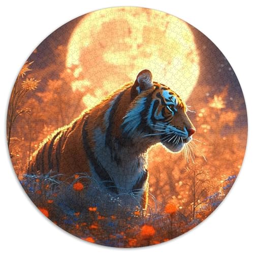 Puzzle mit 1000 Teilen, Tiger-Puzzle aus Pappe, Weihnachten, Halloween, Ostern, Neujahr (67,5 x 67,5 cm) von LGSHENG