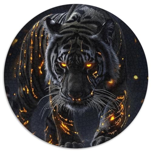 Puzzle mit 1000 Teilen, Tiger-Puzzle aus Pappe, Weihnachten, Halloween, Ostern, Neujahr (67,5 x 67,5 cm) von LGSHENG