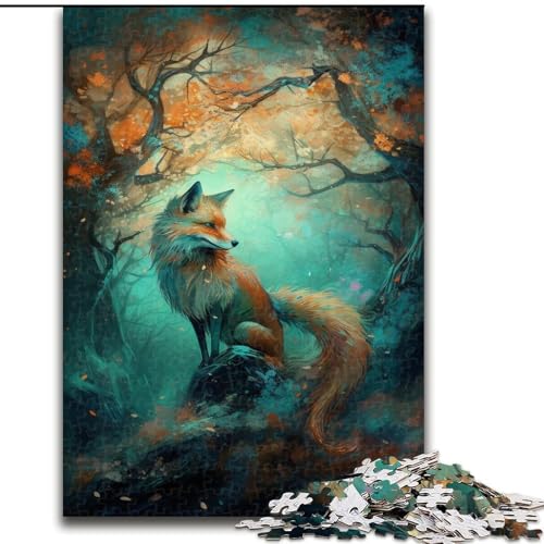 Puzzle mit 1000 Teilen für Erwachsene, Art Fox Under The Tree Puzzle, anspruchsvolles Denkspiel für Teenager, perfekt als Heimdekoration oder Geschenk (Größe: 26x38cm) von LGSHENG