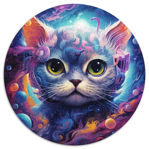 Puzzle mit 1000 Teilen für Erwachsene, Magic Art Cat Puzzle, 1000 Teile, perfekt für Familienspaß an Weihnachten, Thanksgiving, Geburtstagen und Ostern (67,5 x 67,5 cm) von LGSHENG