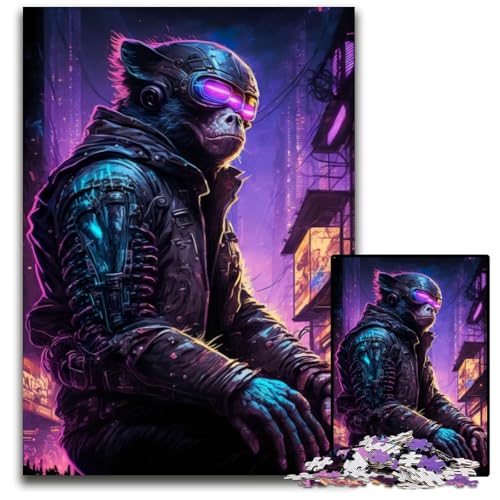 Puzzle mit 1000 Teilen für Erwachsene, Motiv: AFFE und Mensch. Holzpuzzle, Heimdekoration und Urlaubsspaß, 50x75cm Puzzle mit 1000 Teilen für Erwachsene, Motiv: AFFE und Mensch. Holzpuzzle, Heimdekoration und Urlaubsspaß, 50x75cm von LGSHENG