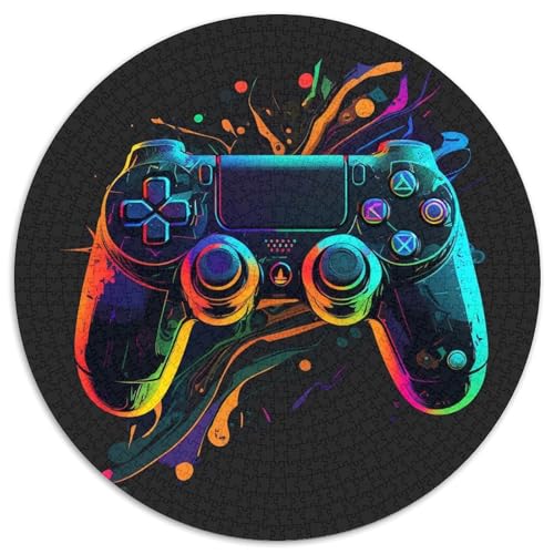 Puzzle mit 1000 Teilen für Erwachsene, Neon-Spiel, Papierpuzzle, perfekte Dekoration für Zuhause oder das Büro, (67,5 x 67,5 cm) von LGSHENG