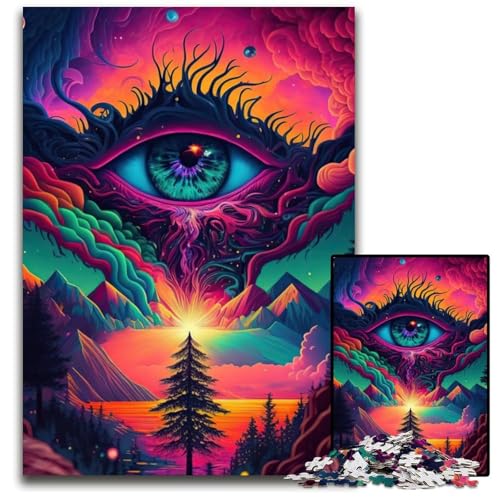 Puzzle mit 1000 Teilen für Erwachsene, Psychedelische Naturpuzzles für Erwachsene, Spaß bei Aktivitäten zu Hause, Geburtstagsgeschenk, Reisegeschenk, 26x38cm Puzzle mit 1000 Teilen für Erwachsene, Psychedelische Naturpuzzles für Erwachsene, Spaß bei Aktivitäten zu Hause, Geburtstagsgeschenk, Reisegeschenk, 26x38cm von LGSHENG