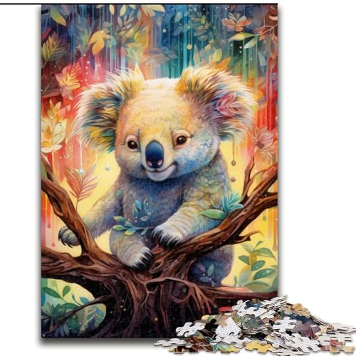 Puzzle mit 1000 Teilen für Erwachsene, farbenfrohes Koala-Puzzle-Spiel für Jugendliche, Spieleabend mit der Familie (Größe: 50x75cm) von LGSHENG