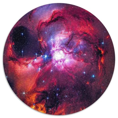 Puzzle mit 1000 Teilen für Erwachsene, kosmischer Nebel, rund, Papierpuzzle, anspruchsvolles DIY-Denkspiel, perfektes Familienspiel oder dekoratives Geschenk (67,5 x 67,5 cm) von LGSHENG