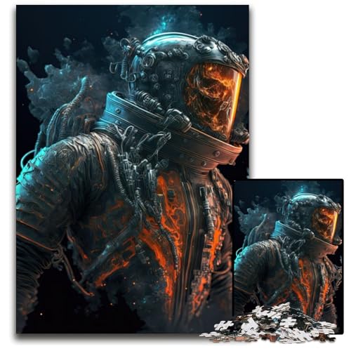 Puzzle mit 1000 Teilen für Erwachsene im Weltraumpiraten-Soldatenanzug, Puzzle für Erwachsene, Gehirn-Herausforderungsgeschenk, pädagogische Aktivität für Teenager, 50x75cm von LGSHENG