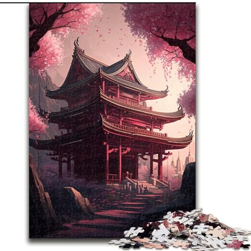 Puzzles für Erwachsene, 1000 Puzzles im japanischen Stil, Tempel-Puzzle, perfekt für Teenager, Familienzusammenhalt, Denksportaufgabe und DIY-Geschenk zur Heimdekoration (Größe: 26x38cm) von LGSHENG