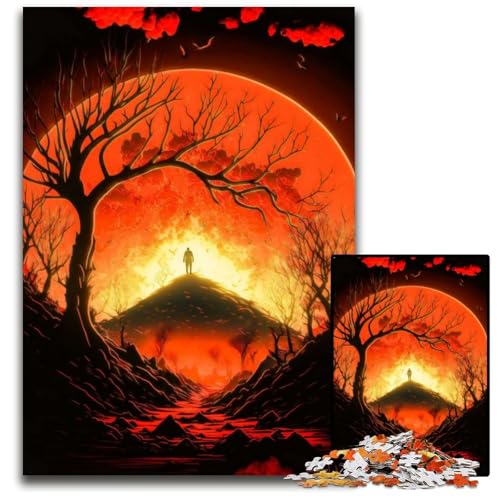 RED Dawn 1000-teiliges Puzzle für Erwachsene, Holzpuzzle, anspruchsvolles Denkspiel für Teenager, Spaß für den Familienspielabend, 50x75cm RED Dawn 1000-teiliges Puzzle für Erwachsene, Holzpuzzle, anspruchsvolles Denkspiel für Teenager, Spaß für den Familienspielabend, 50x75cm von LGSHENG