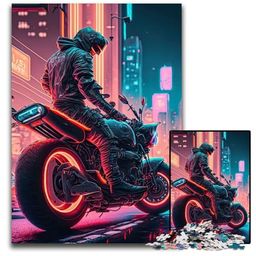 Rider 1000-Teile-Puzzle-Geschenke Unmögliche Puzzles für Erwachsene Herausfordernde Denksportaufgabe für Teenager, Familienspaß Interaktives Spiel 50x75CM/19.68x29.52inch von LGSHENG