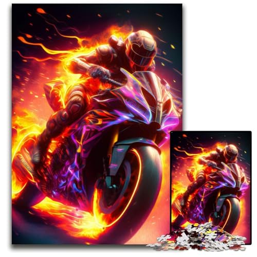 Rider 1000-teiliges Puzzle, Holzpuzzle für Erwachsene, anspruchsvolles Denkspiel, entspannendes Spielzeug für Teenager, 50x75cm von LGSHENG