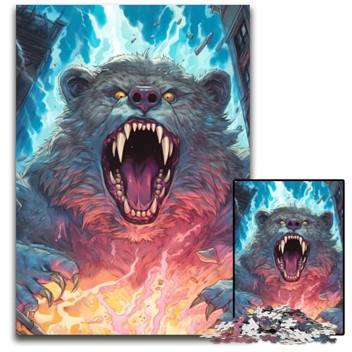 Riesenbärenangriff, 1000-Teile-Puzzle, Geschenke, Unmögliches Puzzle für Erwachsene, Herausforderndes Denkspiel für Teenager, Familienspaß, Interaktives Spiel, 50x75cm Riesenbärenangriff, 1000-Teile-Puzzle, Geschenke, Unmögliches Puzzle für Erwachsene, Herausforderndes Denkspiel für Teenager, Familienspaß, Interaktives Spiel, 50x75cm von LGSHENG