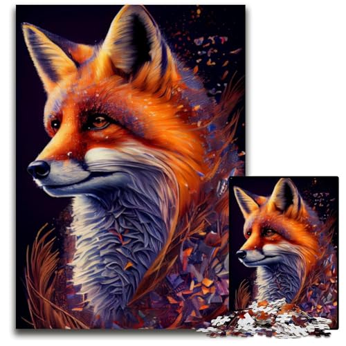 Rotfuchs-Tuschemalerei, 1000 Teile, Puzzle-Geschenke, Unmögliches Puzzle für Erwachsene, Herausforderndes Denkspiel für Teenager, Familienspaß, interaktives Spiel, 26x38cm Rotfuchs-Tuschemalerei, 1000 Teile, Puzzle-Geschenke, Unmögliches Puzzle für Erwachsene, Herausforderndes Denkspiel für Teenager, Familienspaß, interaktives Spiel, 26x38cm von LGSHENG