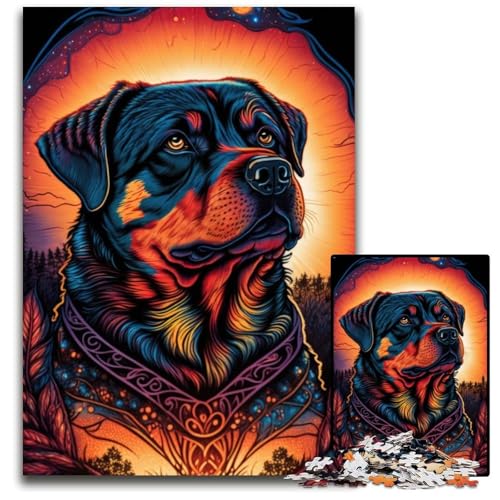 Rottweiler-Stil, 1000 Teile, Puzzle, Geschenke, Puzzles für Erwachsene, Familienaktivität, Heimdekoration zum Selbermachen, 26x38cm Rottweiler-Stil, 1000 Teile, Puzzle, Geschenke, Puzzles für Erwachsene, Familienaktivität, Heimdekoration zum Selbermachen, 26x38cm von LGSHENG