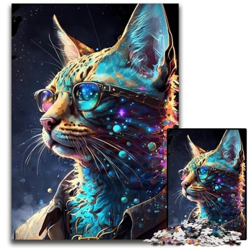 Savannah Cat 1000-teiliges Puzzle für Erwachsene, schwierige Puzzles für Erwachsene, Heimdekoration, 26x38cm Savannah Cat 1000-teiliges Puzzle für Erwachsene, schwierige Puzzles für Erwachsene, Heimdekoration, 26x38cm von LGSHENG