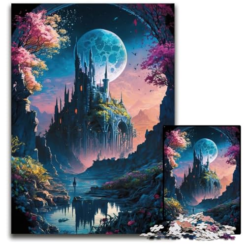 Schloss-Puzzle, 1000 Teile, Holzpuzzle, DIY-Dekoration, Denksportaufgabe, für Erwachsene, Familie, 26x38cm Schloss-Puzzle, 1000 Teile, Holzpuzzle, DIY-Dekoration, Denksportaufgabe, für Erwachsene, Familie, 26x38cm von LGSHENG