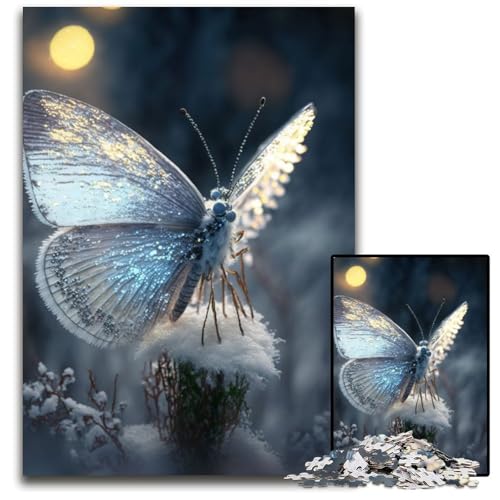 Schmetterlings-Puzzle, 1000 Teile, Holzpuzzle für Erwachsene, anspruchsvolles Denkspiel, entspannendes Spielzeug für Teenager, 50x75cm von LGSHENG