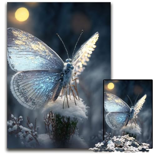 Schmetterlings-Puzzle 1000 Teile für Erwachsene, Holzpuzzle, Heimdekoration und Urlaubsspaß, 26x38cm von LGSHENG