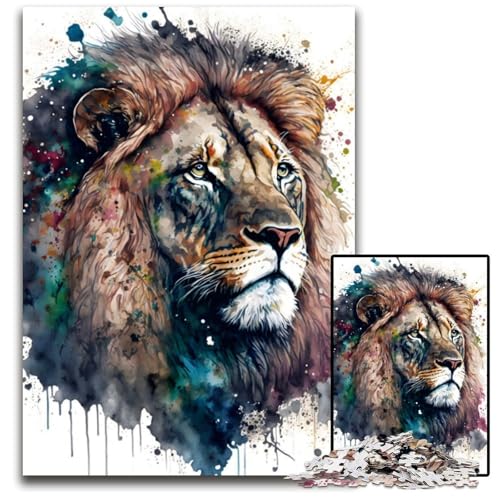 Schönes Löwen-Puzzle für Erwachsene, 1000 Teile, Holzpuzzle, Denksportspiel für Teenager, 26x38cm Schönes Löwen-Puzzle für Erwachsene, 1000 Teile, Holzpuzzle, Denksportspiel für Teenager, 26x38cm von LGSHENG