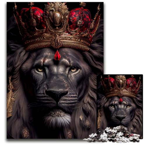 Schwarzer König der Löwen oder Rote Puzzles für Erwachsene, 1000 Teile, Holzpuzzles, anspruchsvolle Denksportaufgabe für Teenager, Spaß für den Spieleabend mit der Familie, 26x38cm Schwarzer König der Löwen oder Rote Puzzles für Erwachsene, 1000 Teile, Holzpuzzles, anspruchsvolle Denksportaufgabe für Teenager, Spaß für den Spieleabend mit der Familie, 26x38cm von LGSHENG
