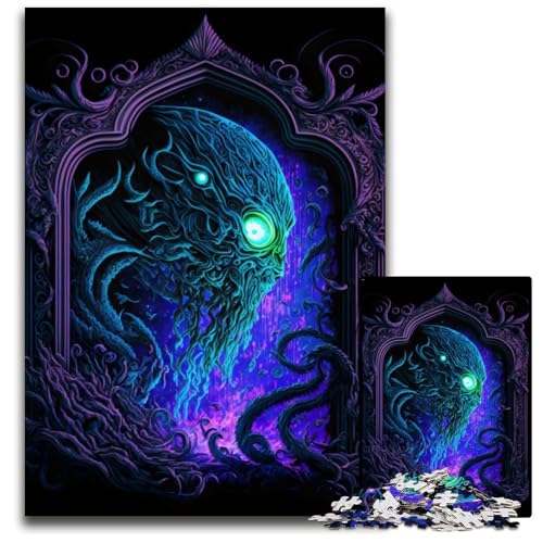 Schwarzes Monster 1000-teiliges Puzzle Holzpuzzle für Erwachsene Anspruchsvolles Denkspiel - Entspannendes Spielzeug für Teenager 50x75CM/19,68x29,52 Zoll Schwarzes Monster 1000-teiliges Puzzle Holzpuzzle für Erwachsene Anspruchsvolles Denkspiel - Entspannendes Spielzeug für Teenager 50x75CM/19,68x29,52 Zoll von LGSHENG