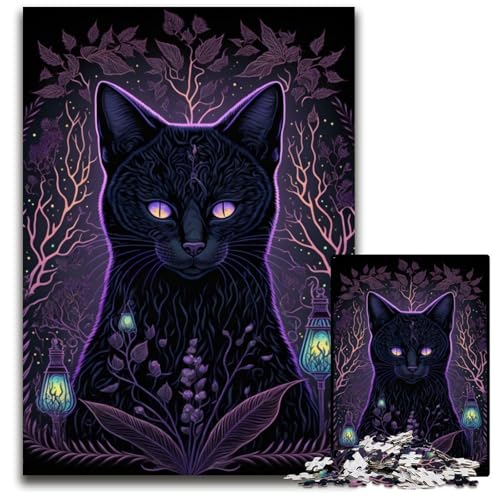 Schwarzlicht-Katze, 1000-teiliges Puzzle, anspruchsvolles Denkspiel, Familienaktivität, Heimdekoration, 26x38cm Schwarzlicht-Katze, 1000-teiliges Puzzle, anspruchsvolles Denkspiel, Familienaktivität, Heimdekoration, 26x38cm von LGSHENG