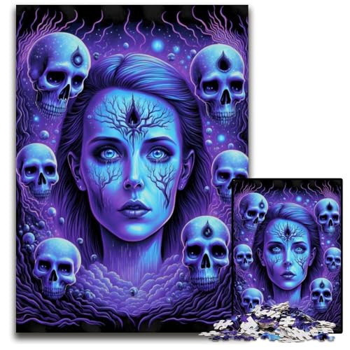 Schwarzlicht-Kompositions-Puzzle für Erwachsene, 1000-teiliges Holzpuzzle, anspruchsvolles Denkspiel für Teenager, Spaß für den Familienspieleabend, 26x38cm von LGSHENG