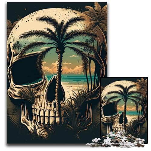 Skull Island 1000-Teile-Puzzle für Erwachsene, Holzpuzzle für Heimdekoration, Gehirntraining, 26x38cm Skull Island 1000-Teile-Puzzle für Erwachsene, Holzpuzzle für Heimdekoration, Gehirntraining, 26x38cm von LGSHENG