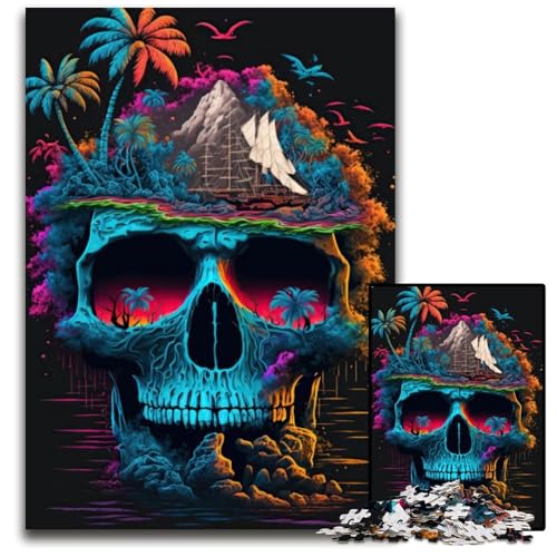 Skull Island Puzzle für Erwachsene, 1000 Teile, Holzpuzzle, anspruchsvolles Denkspiel für Teenager, Spaß für den Familienspieleabend, 26x38cm Skull Island Puzzle für Erwachsene, 1000 Teile, Holzpuzzle, anspruchsvolles Denkspiel für Teenager, Spaß für den Familienspieleabend, 26x38cm von LGSHENG
