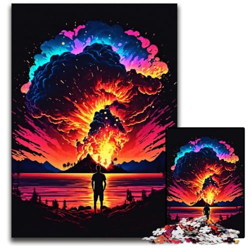 Sky on Fire 1000-teiliges Puzzle aus Holz, DIY-Dekoration, Denksportaufgabe, für Erwachsene, Familie, 50x75cm Sky on Fire 1000-teiliges Puzzle aus Holz, DIY-Dekoration, Denksportaufgabe, für Erwachsene, Familie, 50x75cm von LGSHENG