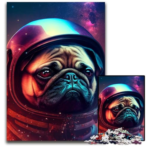 Space Pug 1000-Teile-Puzzle-Geschenke Unmögliche Puzzles für Erwachsene Herausfordernde Denksportaufgabe für Teenager, Familienspaß Interaktives Spiel 26X38CM/10,23x14,96 Zoll Space Pug 1000-Teile-Puzzle-Geschenke Unmögliche Puzzles für Erwachsene Herausfordernde Denksportaufgabe für Teenager, Familienspaß Interaktives Spiel 26X38CM/10,23x14,96 Zoll von LGSHENG