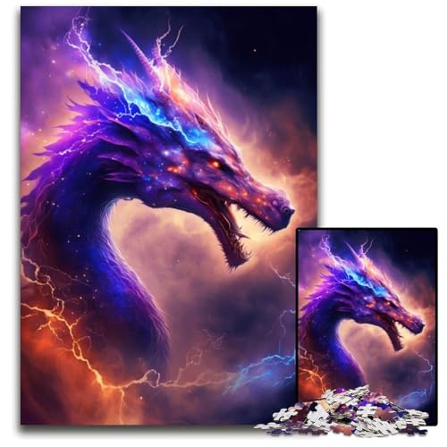 Star Dragon Puzzle 1000 Teile für Erwachsene, anspruchsvolle Rätsel, Denksportaufgabe, Spiel für Erwachsene, interaktive Familienaktivität, 26x38cm von LGSHENG