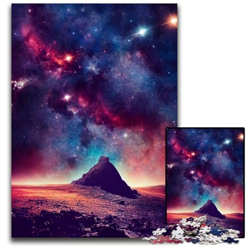 Sternenlandschaft 1000-teiliges Puzzle für Erwachsene, Holzpuzzle, anspruchsvolles Denkspiel für Teenager, Spaß für den Familienspielabend, 26x38cm Sternenlandschaft 1000-teiliges Puzzle für Erwachsene, Holzpuzzle, anspruchsvolles Denkspiel für Teenager, Spaß für den Familienspielabend, 26x38cm von LGSHENG