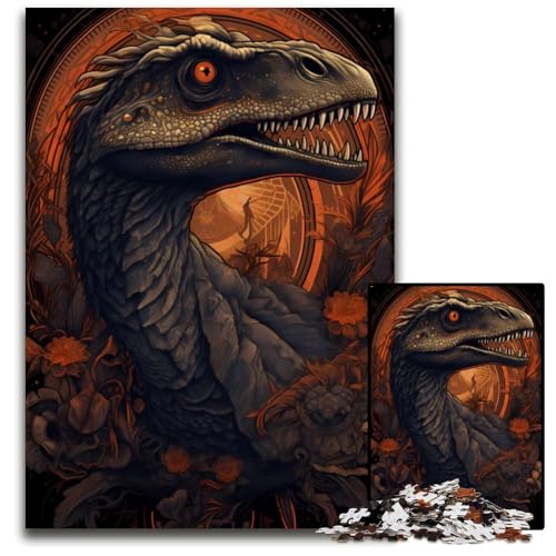 Stilvolles Velociraptor-Puzzle mit 1000 Teilen für Erwachsene. Holzpuzzle für Erwachsene. Ideales DIY-Dekor und Denksportgeschenk. 26x38cm Stilvolles Velociraptor-Puzzle mit 1000 Teilen für Erwachsene. Holzpuzzle für Erwachsene. Ideales DIY-Dekor und Denksportgeschenk. 26x38cm von LGSHENG