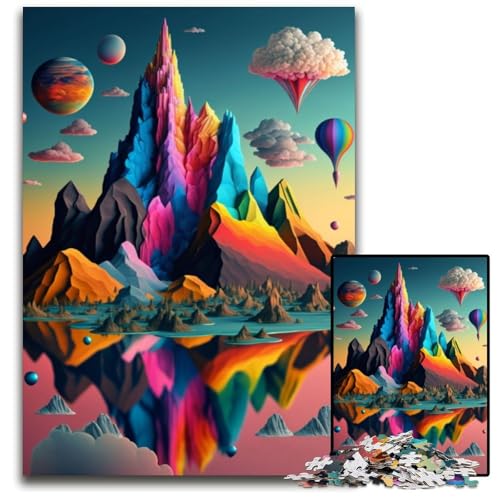 Surreale Landschaft, 1000-teiliges Puzzle, Holzpuzzle für Erwachsene, anspruchsvolles Denkspiel, entspannendes Spielzeug für Teenager, 26x38cm Surreale Landschaft, 1000-teiliges Puzzle, Holzpuzzle für Erwachsene, anspruchsvolles Denkspiel, entspannendes Spielzeug für Teenager, 26x38cm von LGSHENG