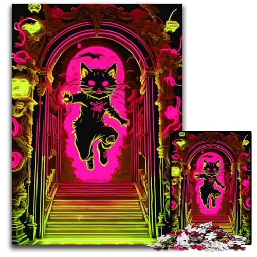 Tier-Neonlicht-Puzzle für Erwachsene, 1000 Teile, Holzpuzzle, Denksportspiel für Teenager, 26x38cm Tier-Neonlicht-Puzzle für Erwachsene, 1000 Teile, Holzpuzzle, Denksportspiel für Teenager, 26x38cm von LGSHENG