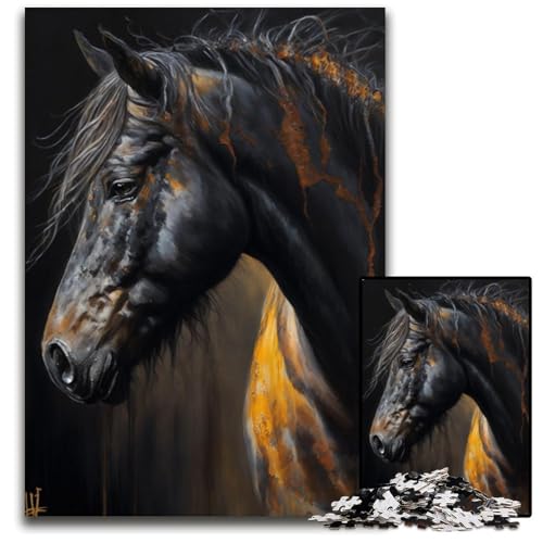 Tier-Pferde-Puzzle 1000 Teile für Erwachsene Holzpuzzle für Erwachsene Ideales DIY-Dekor & Denksport-Geschenk 26X38CM/10.23x14.96inch Tier-Pferde-Puzzle 1000 Teile für Erwachsene Holzpuzzle für Erwachsene Ideales DIY-Dekor & Denksport-Geschenk 26X38CM/10.23x14.96inch von LGSHENG