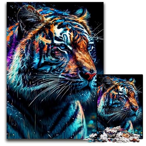 Tiger-Puzzle für Erwachsene, 1000 Teile, entspannende Unterhaltung, Heimdekoration, 50x75cm von LGSHENG