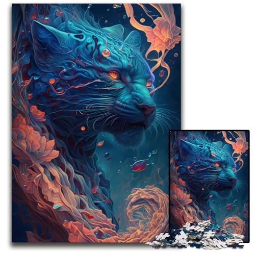 Tiger Unrealism 1000-teiliges Puzzle für Erwachsene, Holzpuzzle für Heimdekoration, Gehirntraining, 26x38cm Tiger Unrealism 1000-teiliges Puzzle für Erwachsene, Holzpuzzle für Heimdekoration, Gehirntraining, 26x38cm von LGSHENG