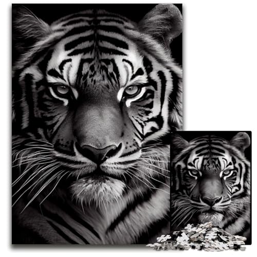 Tigerzeichnung, 1000-teiliges Puzzle für Erwachsene, Holzpuzzle, anspruchsvolles Denkspiel für Teenager, Spaß für den Familienspielabend, 50x75cm Tigerzeichnung, 1000-teiliges Puzzle für Erwachsene, Holzpuzzle, anspruchsvolles Denkspiel für Teenager, Spaß für den Familienspielabend, 50x75cm von LGSHENG
