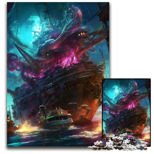 Titan Kraken Puzzle für Erwachsene, 1000-teiliges Holzpuzzle für Erwachsene, anspruchsvolles Denkspiel für Teenager, Spaß für den Familienspieleabend, 50x75cm Titan Kraken Puzzle für Erwachsene, 1000-teiliges Holzpuzzle für Erwachsene, anspruchsvolles Denkspiel für Teenager, Spaß für den Familienspieleabend, 50x75cm von LGSHENG