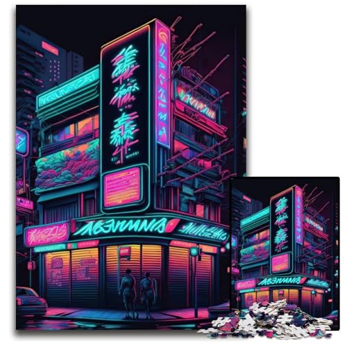 Tokyo Neon Japanisches 1000-teiliges Puzzle. Holzpuzzle für Erwachsene. Anspruchsvolles Denkspiel – Entspannendes Spielzeug für Teenager. 50x75cm Tokyo Neon Japanisches 1000-teiliges Puzzle. Holzpuzzle für Erwachsene. Anspruchsvolles Denkspiel – Entspannendes Spielzeug für Teenager. 50x75cm von LGSHENG