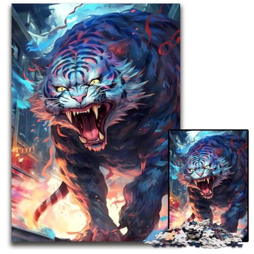 White Tiger Rage 1000-teiliges Puzzle, anspruchsvolles Denkspiel, Familienaktivität, Heimdekoration, 50x75cm White Tiger Rage 1000-teiliges Puzzle, anspruchsvolles Denkspiel, Familienaktivität, Heimdekoration, 50x75cm von LGSHENG